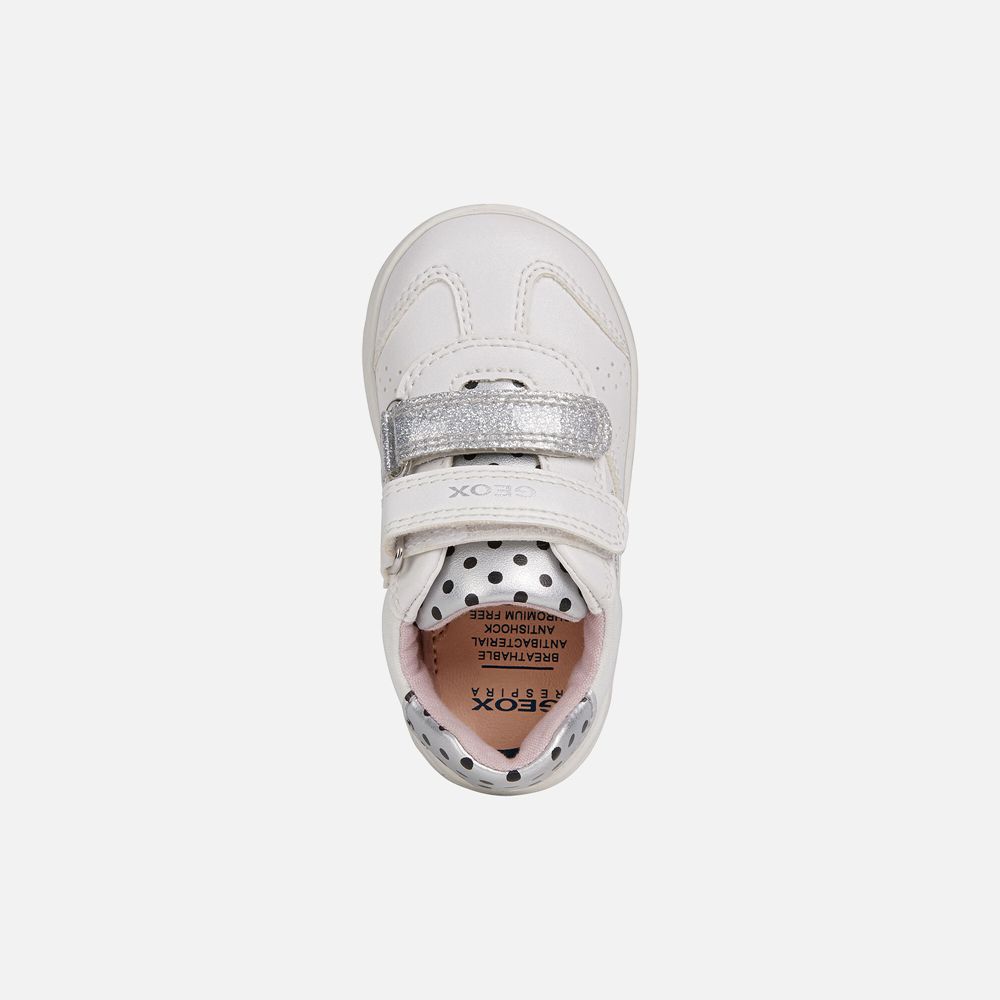 Geox Sneakers White/Silver Djrock Girl - Geox Baby Shoes - NUPRMO726